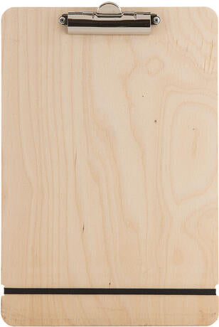 PORTE-MENU AVEC PINCE BOIS CLAIR A4 34,5 X 23 CM