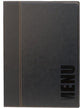 TRENDY PROTÈGE-MENU SIMILI CUIR A4 NOIR