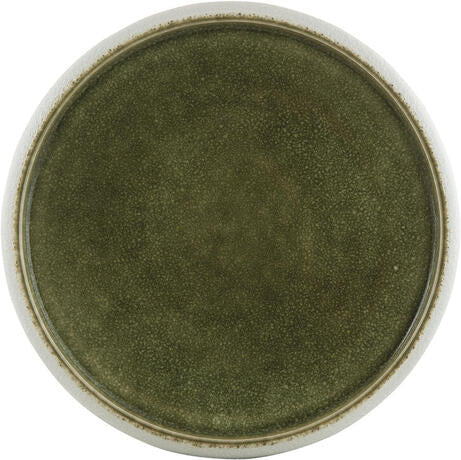 SAVEURS ASSIETTE BLANC/OLIVE Ø 23,5 CM