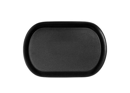 ASSIETTE À STEAK NOIR MAT 33X22 CM