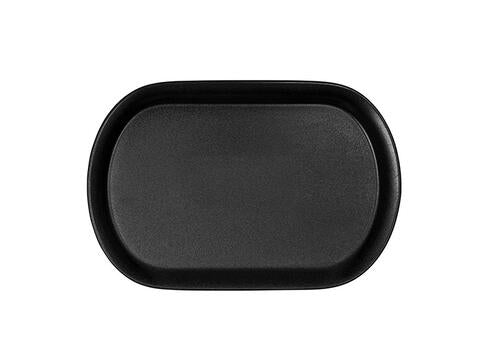 ASSIETTE À STEAK NOIR MAT 33X22 CM