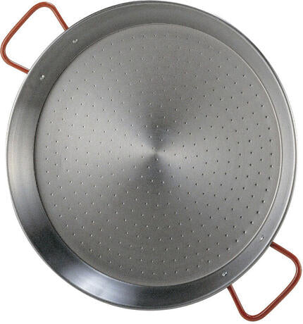 PLAT À PAËLLA ACIER POLI À ANSES 24 CM