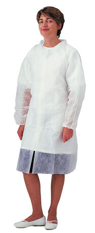 BLOUSE POLYPROPYLÈNE À BOUTONS PRESSIONS 2 POCHES 50G TAILLE XL BLANC X25