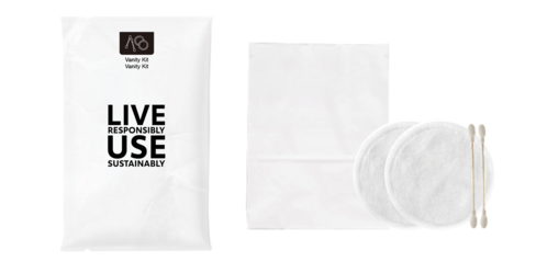 SET VANITY 2 COTONS-TIGES 2 DISQUES DE COTON BLANC SACHET X500