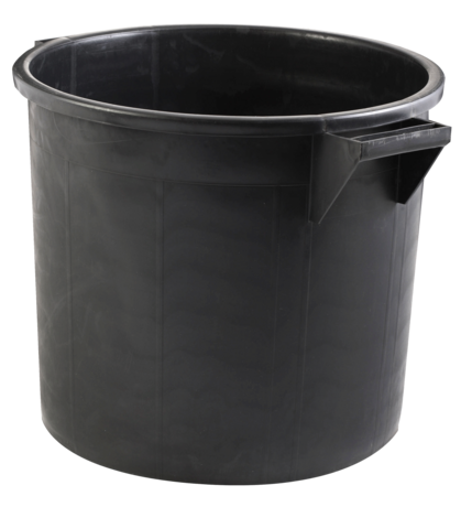 POUBELLE IMMEUBLE 75L SANS COUVERCLE MODELE BAS NOIR