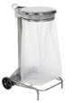 SUPPORT SAC COLLECROULE 110L 2 ROUES A PEDALE INOX