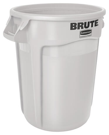 POUBELLE BRUTE ROND 121L BLANC