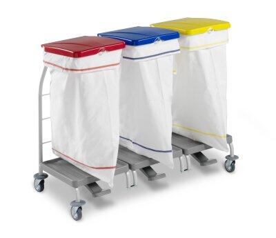 CHARIOT A LINGE DUST 3 SACS AVEC PEDALE