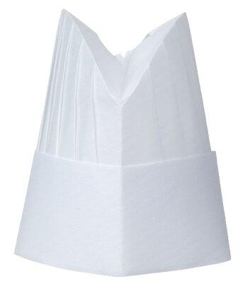 TOQUE VISCOSE OVALE PLISSÉE HAUTEUR 20CM BLANC X50