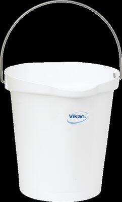SEAU ALIMENTAIRE GRADUE BEC VERSEUR 12L VIKAN BLANC