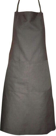 TABLIER VALET AVEC BAVETTE 102X95 CM GRIS AVEC POCHE