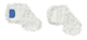 FRANGE LAVAGE POLYCOTON A POCHES 40X13CM BLANC
