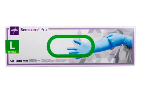 GANT NITRILE BLEU NON POUDRÉ SENSICARE® PRO TAILLE L BOÎTE X50