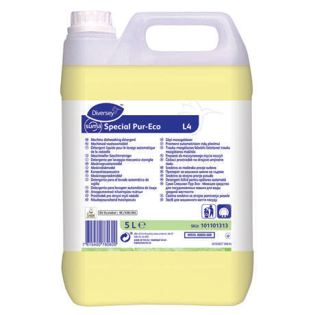 DETERGENT LIQUIDE VAISSELLE EAU DURE SUMA SPECIAL PURECO (L4) ECOLABEL EU 5L