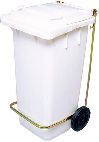 CONTENEUR 120L 2 ROUES BLANC