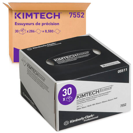 ESSUYEUR DE PRECISION KIMTECH SCIENCE NON TISSEE USAGE UNIQUE BLANC 286 FORMATS X30