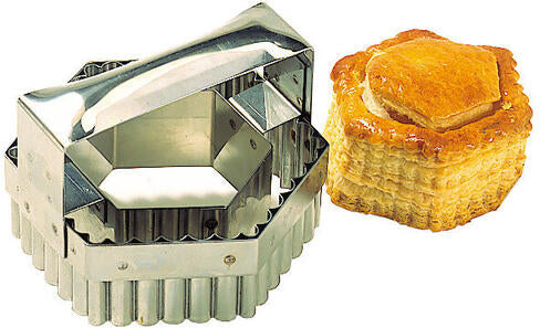 DÉCOUPOIR HEXAGONAL DOUBLE INOX 9 CM