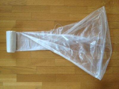 SAC POUBELLE 30L HAUTE DENSITE DECHETS LEGERS TRANSPARENT X500