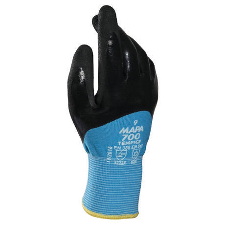 GANT TEXTILE ISOLANT NOIR BLEU TEMPICE 700 TAILLE 7 X1 PAIRE