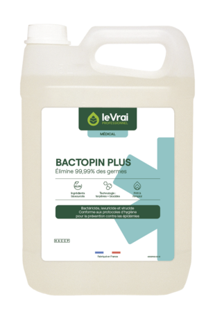 DETERGENT DESINFECTANT MULTI SURFACES BACTOPIN PLUS MEDICAL LE VRAI PROFESSIONNEL 5L