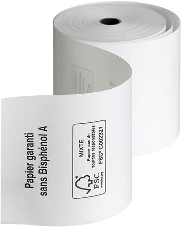 BOBINE PAPIER THERMIQUE MANDRIN 80X80X12
