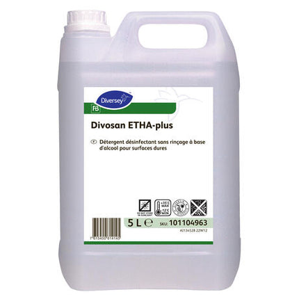 DETERGENT DESINFECTANT SANS RINCAGE AGRO DIVOSAN ETHA PLUS 5L