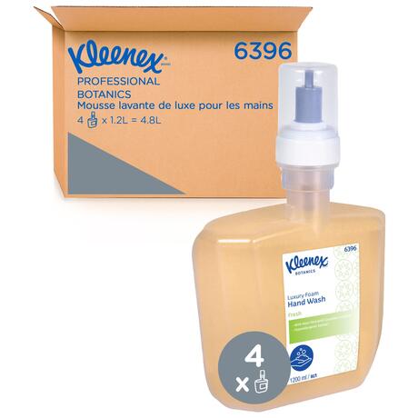 SAVON MOUSSE KLEENEX® BOTANICS FRESH LUXURY CARTOUCHE 1,2L X4