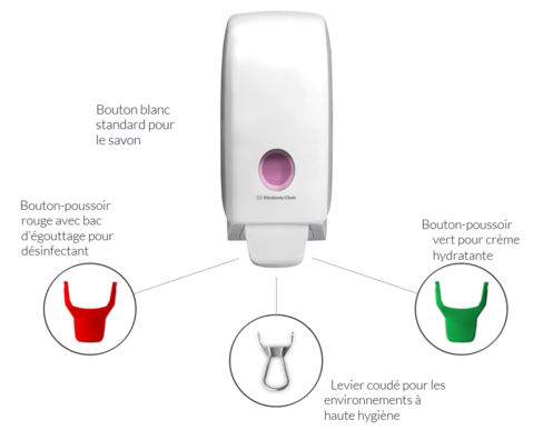 LEVIER COUDE DISTRIBUTEUR AQUARIUS SAVON BLANC 1L