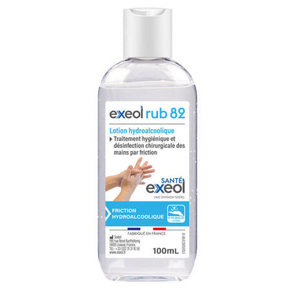 GEL HYDROALCOOLIQUE EXEOL RUB 82 FLACON 100ML