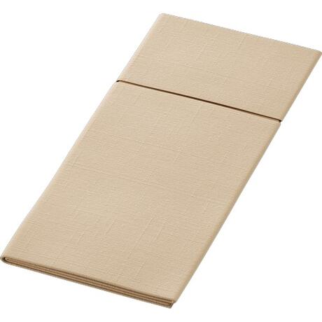 SERVIETTE POCHETTE 40X33CM NON TISSÉ DUNILETTO® BIO-DUNISOFT® BRUN NATUREL X260