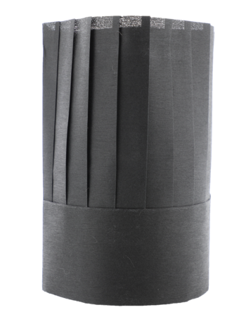 TOQUE VISCOSE RONDE PLISSÉE HAUTEUR 25CM NOIR X10