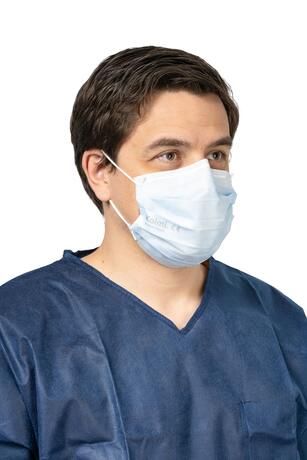 MASQUE MEDICAL TYPE II 3 PLIS MADE IN FRANCE BLEU X60