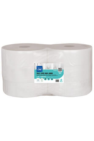 PAPIER TOILETTE JUMBO BLANC 380M 2 PLIS ECOLABEL X6