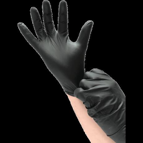 GANT NITRILE NOIR NON POUDRÉ SUPER BLACK TAILLE XL BOÎTE X100
