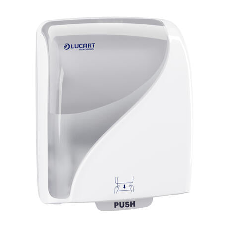 DISTRIBUTEUR D’ESSUIE-MAINS ROULEAUX À DÉCOUPE AUTOMATIQUE IDENTITY BLANC