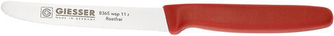 GIESSER COUTEAU CRANTÉ MANCHE ROUGE 11 CM