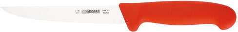 GIESSER COUTEAU À DÉSOSSER LAME DROITE MANCHE ROUGE 16 CM