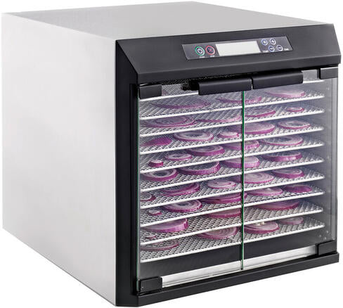 DÉSHYDRATEUR ÉLECTRIQUE INOX FRUITS LÉGUMES 10 PLATEAUX PORTES EN VERRE