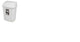 POUBELLE COUVERCLE BASCULANT 50L BLANC