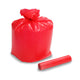 SAC POUBELLE 130L BASSE DENSITE DECHETS MOYENS SANS LIEN ROUGE TRANSLUCIDE X200
