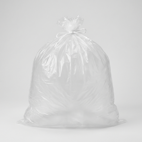 SAC POUBELLE 50L BASSE DENSITE DECHETS LEGERS TRANSPARENT X500