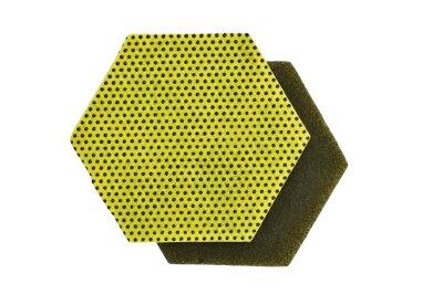 TAMPON A RECURER SCOTCH BRITE HEX 2 EN 1 JAUNE X15