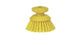 BROSSE ALIMENTAIRE RONDE SOLEIL DIAM 11CM FIBRE DURE JAUNE