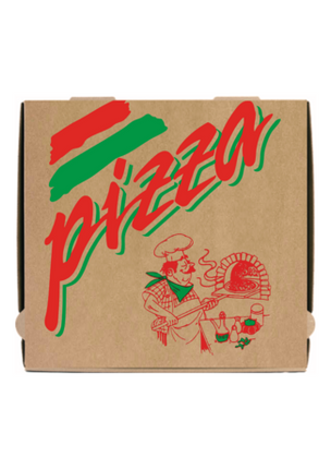 BOÎTE PIZZA CARTON 31X31X3,5CM BRUN X100
