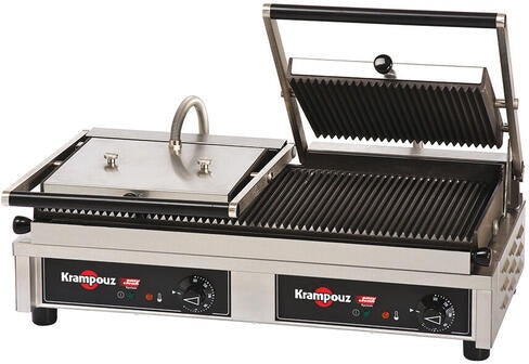 KRAMPOUZ PLAQUE INFÉRIEURE GRILL DOUBLE 59 X 24 CM