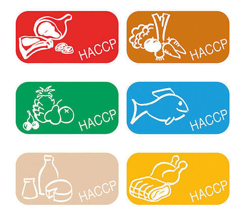 PLANCHE DE 30 ÉTIQUETTES HACCP