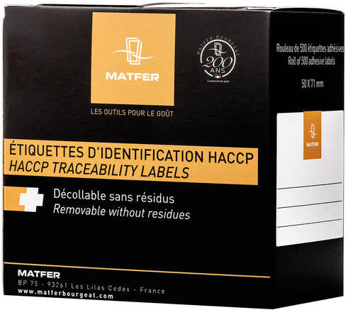 ÉTIQUETTES NEUTRES DÉCOLLABLES 5X7.1 CM X500