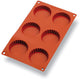 GASTROFLEX PLAQUE GN 1/3 325X176 6 TARTELETTES CANNELÉES 7.5CM