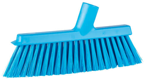 BALAI ALIMENTAIRE BISEAUTE 25CM DOUILLE INCLINE FIBRE MEDIUM BLEU
