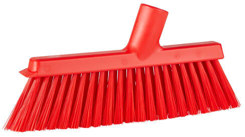 BALAI ALIMENTAIRE BISEAUTE 25CM DOUILLE INCLINE FIBRE MEDIUM ROUGE